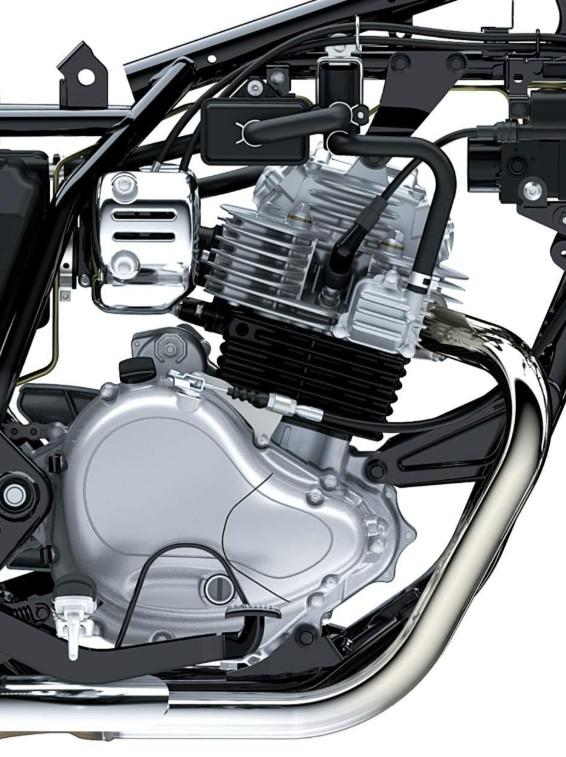 Vintage stílusú, léghűtéses motor dizájn