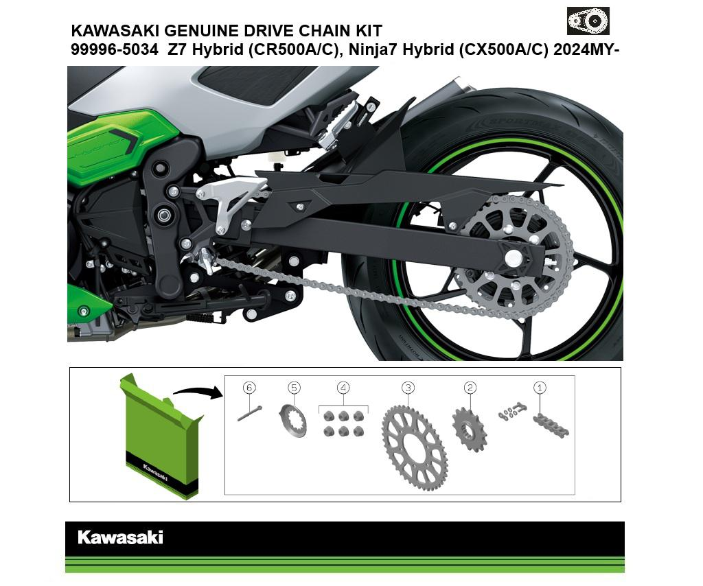 Eredeti lánc és lánckerék készlet (CX500A/C/CR500A/C)