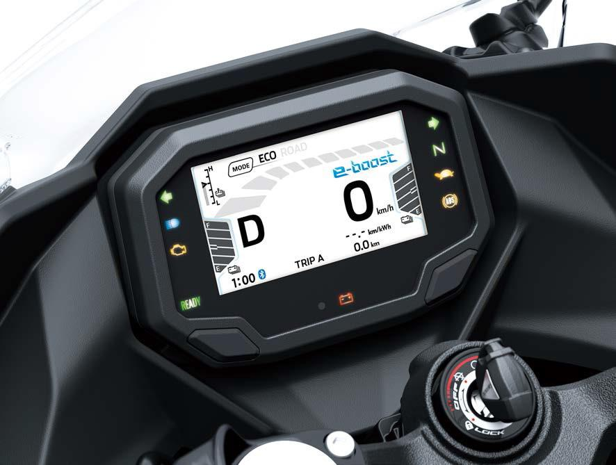 A TFT műszeregység okostelefonos csatlakoztathatósággal